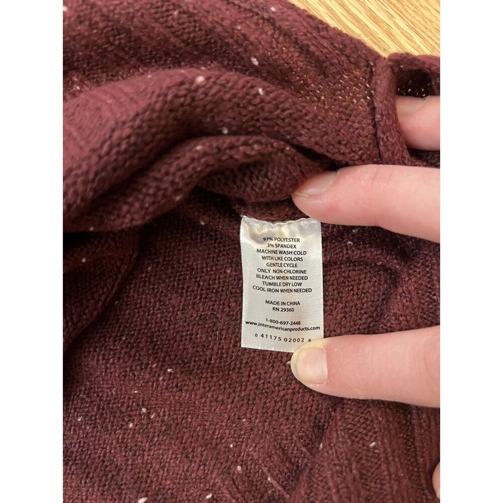 Dip Maroon‎ Confetti V-Neck Sweater 1X NWT - Picture 4 of 7